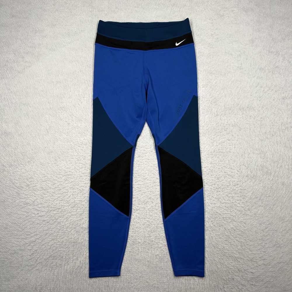Nike Dri-Fit Performance Tight Fit Coolant Blue Leggings DB4474-432 Women's M